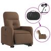 vidaXL Fauteuil inclinable &eacute;lectrique marron tissu