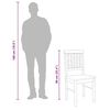 vidaXL Chaises à manger 2 pcs blanc bois massif caoutchouc