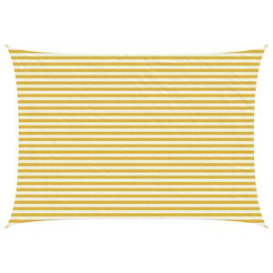 vidaXL Voile d'ombre 3 x 6 m HDPE Rectangulaire Jaune et blanc
