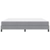 vidaXL Lit &agrave; ressorts avec matelas Gris clair 200 x 200 cm tissu