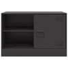 vidaXL Meubles TV 2 pcs noir 67x39x44 cm acier