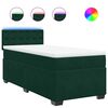vidaXL Sommier &agrave; lattes de lit avec matelas Vert fonc&eacute; 90x200 cm