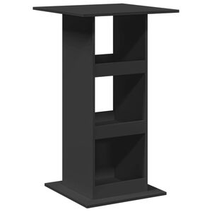 vidaXL Table de bar avec rangement noir 60x60x102 cm bois d&rsquo;ing&eacute;nierie