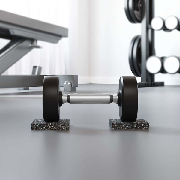 vidaXL Rouleau en caoutchouc Noir Caoutchouc