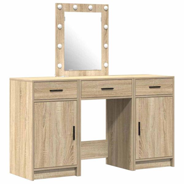 vidaXL Table de Toilette Marron 50 x 41 x 135 cm Bois d'ing&eacute;nierie