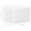 vidaXL Table d'appoint Blanc 54x54x36,5 cm Plastique