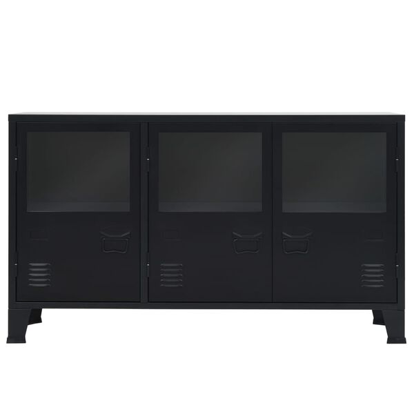 vidaXL Buffet M&eacute;tal de style industriel 120x35x70 cm Noir