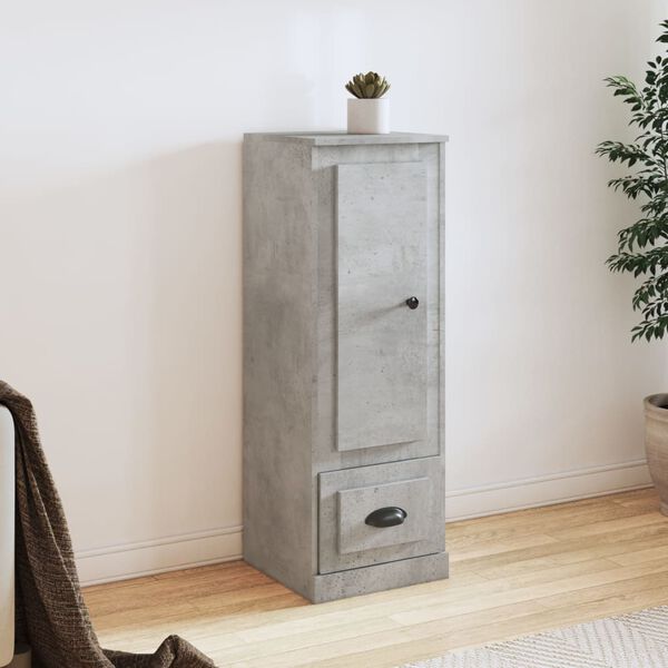 vidaXL Buffet haut gris b&eacute;ton 36x35,5x103,5 cm bois d'ing&eacute;nierie