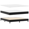 vidaXL Cadre de lit avec matelas Noir 180 x 200 cm Faux cuir