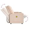 vidaXL Fauteuil de massage inclinable et porte-gobelet 2 places crème