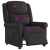 vidaXL Fauteuil massage inclinable électrique noir brillant similicuir