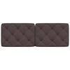 vidaXL Coussin de t&ecirc;te de lit marron fonc&eacute; 140 cm tissu