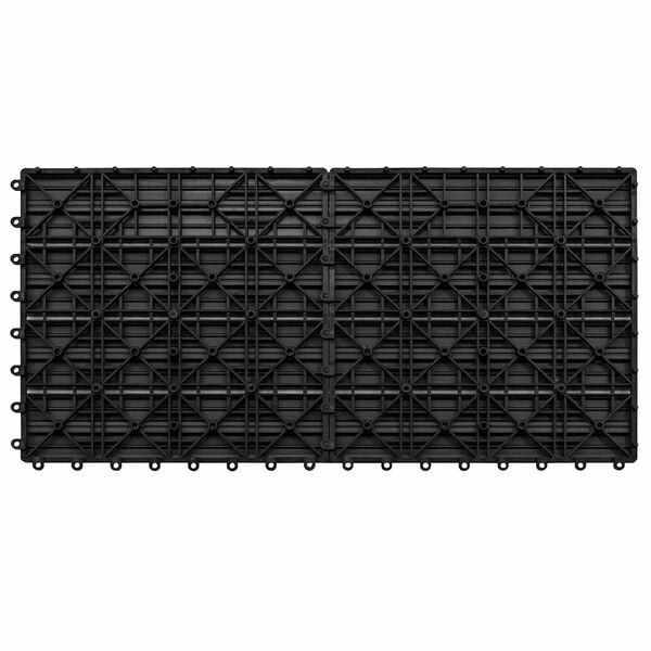 vidaXL Carreaux de terrasse 6 pcs Noir 60 x 30 cm WPC