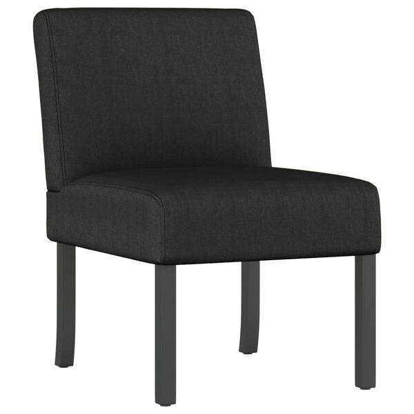 vidaXL Fauteuil sans accoudoirs noir tissu