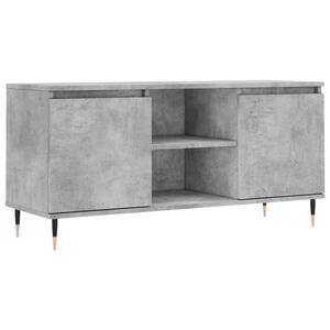 vidaXL Meuble TV gris b&eacute;ton 104x35x50 cm bois d'ing&eacute;nierie