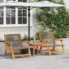 vidaXL Mobilier de jardin 2 pcs Gris 67 x 78 x 73cm