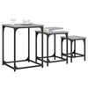 vidaXL Tables basses gigognes 3 pcs sonoma gris bois d'ing&eacute;nierie