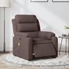 vidaXL Fauteuil de massage inclinable électrique Marron foncé Tissu