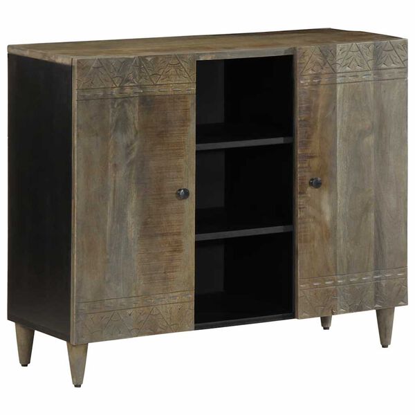 vidaXL Buffet 90x33x75 cm bois massif de manguier