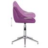 vidaXL Chaises pivotantes &agrave; manger lot de 2 violet similicuir