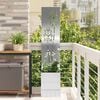 vidaXL &Eacute;cran de confidentialit&eacute; de jardin Floral Argent 32 x 150 cm