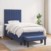 vidaXL Sommier &agrave; lattes de lit avec matelas Bleu 90x200 cm Tissu