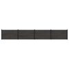 vidaXL Ensemble de Cl&ocirc;ture 4 pc 699 x 105 cm WPC et Aluminium Noir