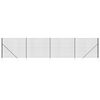 vidaXL Clôture en treillis métallique et ancrage anthracite 1,4x10 m