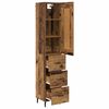 vidaXL Haut Armoire Bois Ancien 34,5 x 34 x 180 cm Bois d'ing&eacute;nierie