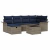 vidaXL Ensemble de canap&eacute; de jardin 7 pc Poly rotin