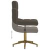 vidaXL Chaise pivotante de bureau Gris fonc&eacute; Velours