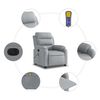 vidaXL Fauteuil de massage inclinable &eacute;lectrique gris clair tissu
