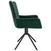 vidaXL Chaises pivotantes &agrave; manger lot de 2 Vert fonc&eacute; Velours