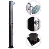 vidaXL Douche solaire d'ext&eacute;rieur avec pomme de douche et robinet 40 L
