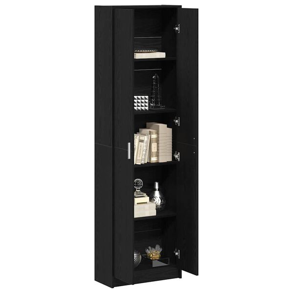vidaXL Armoire Ch&ecirc;ne noir 55 x 25 x 189 cm Bois d'ing&eacute;nierie
