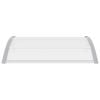 vidaXL Auvent de porte Gris et transparent 120x75 cm PC