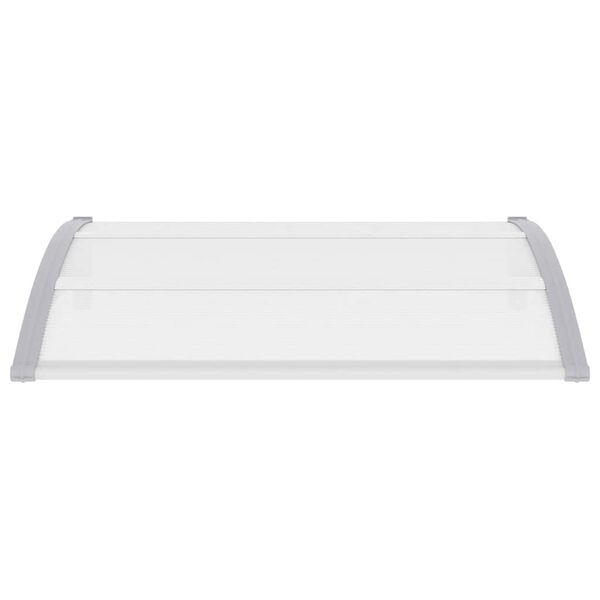 vidaXL Auvent de porte Gris et transparent 120x75 cm PC
