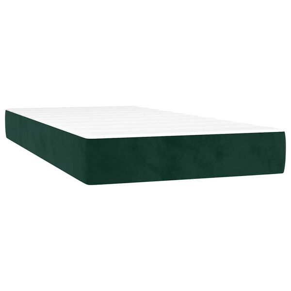 vidaXL Sommier &agrave; lattes de lit et matelas Vert fonc&eacute; 80x200 cm Velours