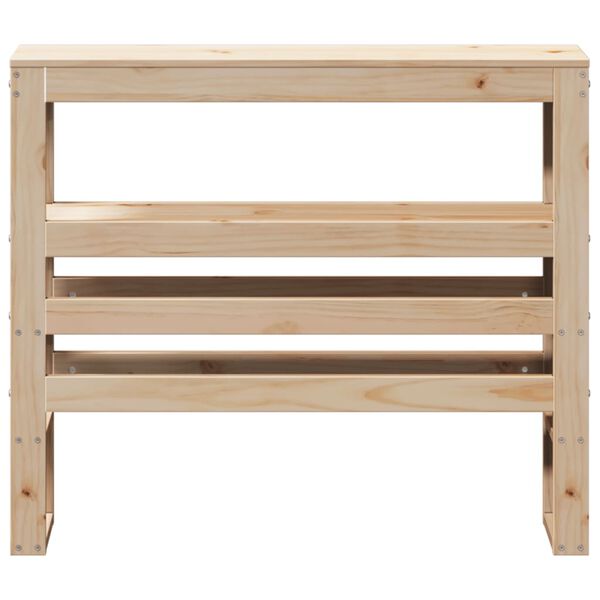 vidaXL T&ecirc;te de lit avec &eacute;tag&egrave;res 90 cm bois massif de pin