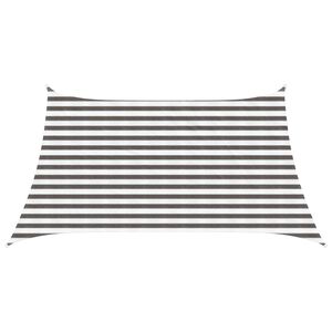 vidaXL Voile d'ombre Gris clair et blanc 3 / 4 x 2 m HDPE