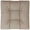 vidaXL Coussin de palette taupe 80x80x12 cm tissu