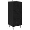 vidaXL Buffet Ch&ecirc;ne noir 34 x 34,5 x 90 cm Bois d'ing&eacute;nierie