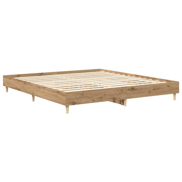 vidaXL Cadre de lit sans matelas ch&ecirc;ne artisanal 160x200 cm