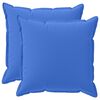 vidaXL Housse de coussin 2 pc HOUTEN Bleu royal 65 x 65 cm Polyester