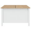 vidaXL Table basse Blanc et marron miel 79,5 x 79,5 x 49 cm