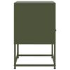 vidaXL Tables de chevet 2 pcs vert olive 36x39x60,5 cm acier