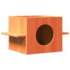 vidaXL Maison pour chat cire marron 51x35x30 cm bois de pin massif
