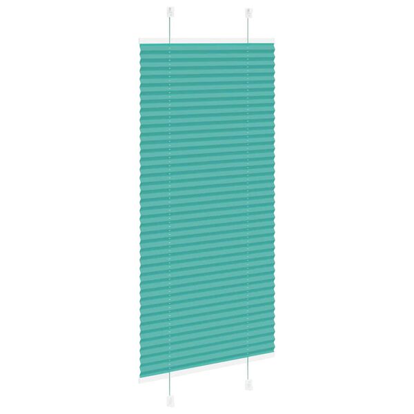 vidaXL Store pliss&eacute; vert p&eacute;trole 60x150 cm largeur du tissu 59,4 cm