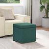 vidaXL Tabouret Vert fonc&eacute; 41 x 41 x 40 cm Tissu et bois stratifi&eacute;