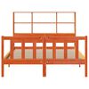vidaXL Lit biblioth&egrave;que sans matelas cire marron 150x200 cm pin massif
